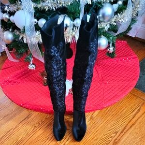 JESSICA SIMPSON GRIZELLA VELVET OVER-THE-KNEE BOOT